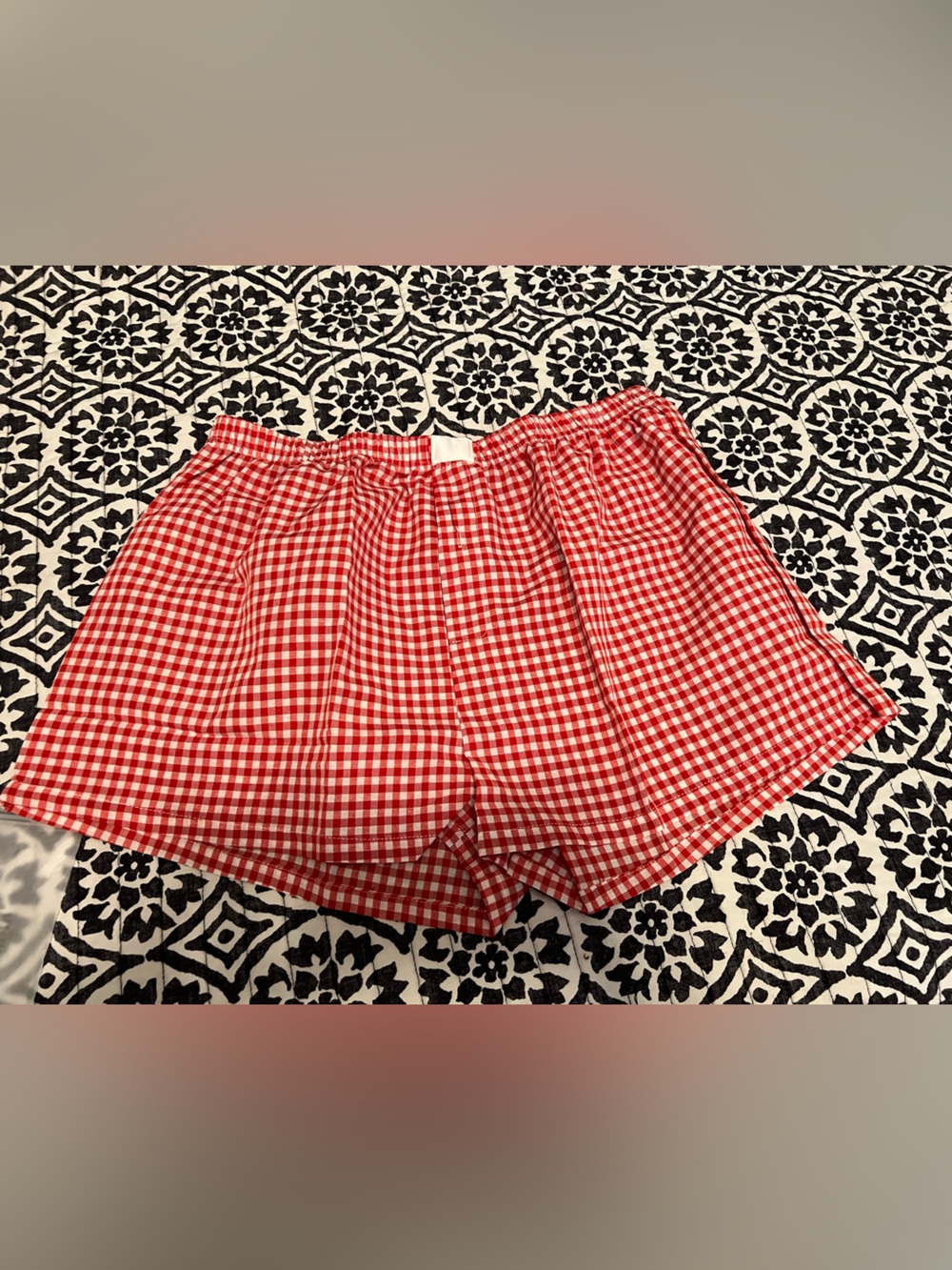 Red Gingham boxer shorts - Women